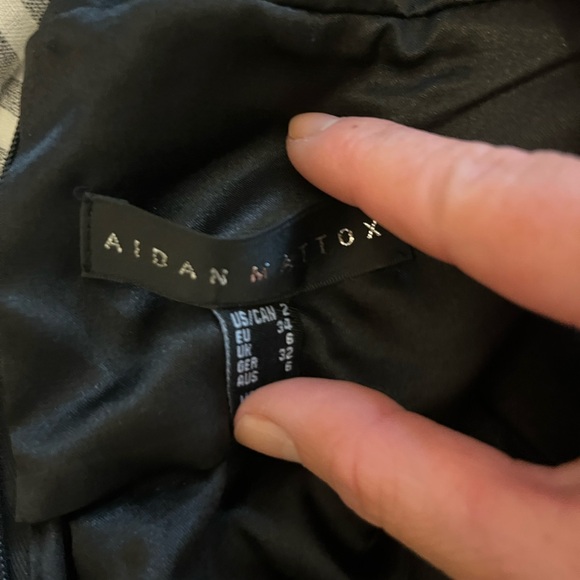 Aidan Mattox illusion Neckline sleeveless fit and flare long gown - Picture 7 of 7